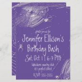 Cobwebs and White Spiders Birthday Kaart (Voorkant / Achterkant)