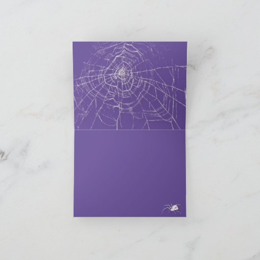 Cobwebs and White Spiders Dank je wel Kaart (Binnen)