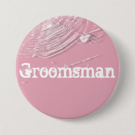 Cobwebs and White Spiders Groomsman Ronde Button 7,6 Cm