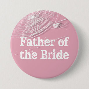 Cobwebs and White Spiders Vader van de Bride Ronde Button 7,6 Cm