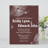 Cobwebs and White Spiders Wedding Invitation Kaart (Staand voorkant)
