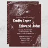 Cobwebs and White Spiders Wedding Invitation Kaart (Voorkant / Achterkant)