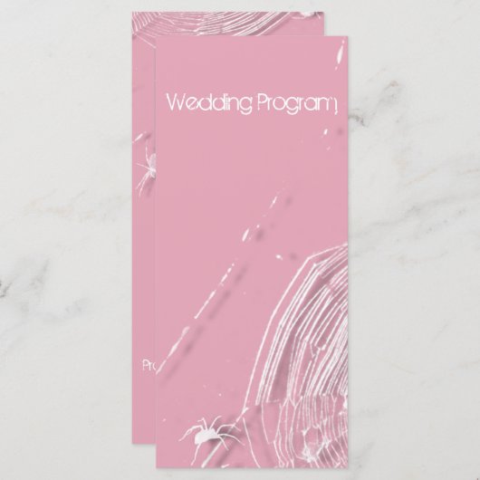 Cobwebs and White Spiders Wedding Program Kaart (Voorkant / Achterkant)
