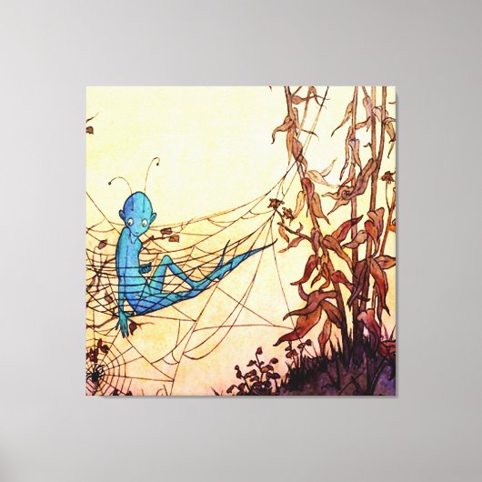 "Cobwebs are Fairy Hammocks" van Marjorie Miller Canvas Afdruk (Voorkant)
