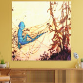 "Cobwebs are Fairy Hammocks" van Marjorie Miller Canvas Afdruk (Insitu (Woonkamer))