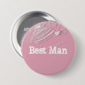 Cobwebs en White Spiders Best Man Ronde Button 7,6 Cm (Voorkant /achterkant)