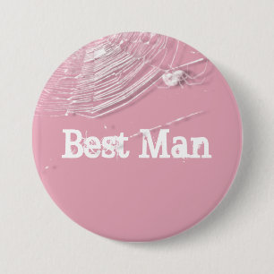 Cobwebs en White Spiders Best Man Ronde Button 7,6 Cm