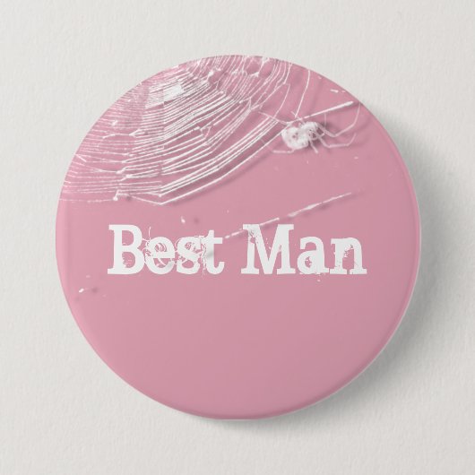 Cobwebs en White Spiders Best Man Ronde Button 7,6 Cm (Voorkant)