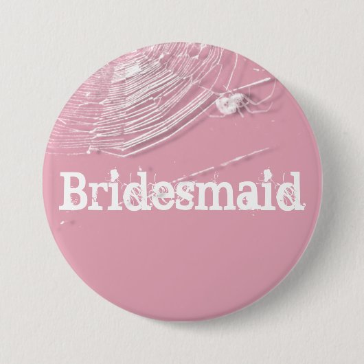 Cobwebs en White Spiders Bridesmaid Ronde Button 7,6 Cm (Voorkant)