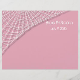 Cobwebs en White Spiders Folded Wedding Programme
