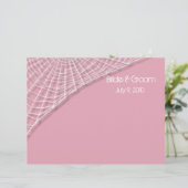 Cobwebs en White Spiders Folded Wedding Programme (Staand voorkant)
