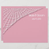 Cobwebs en White Spiders Folded Wedding Programme (Voorkant / Achterkant)