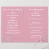 Cobwebs en White Spiders Folded Wedding Programme (Achterkant)