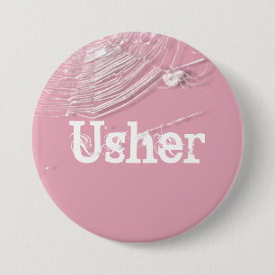 Cobwebs en White Spiders Usher Ronde Button 7,6 Cm