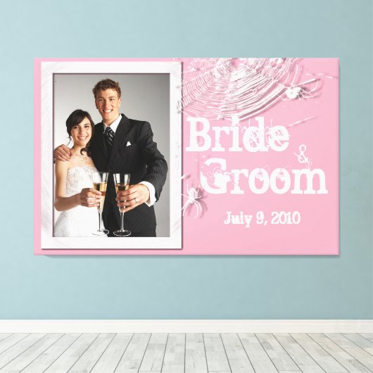 Cobwebs en White Spiders Wedding Keepomwille Canva Canvas Afdruk (Insitu (Houten vloer))