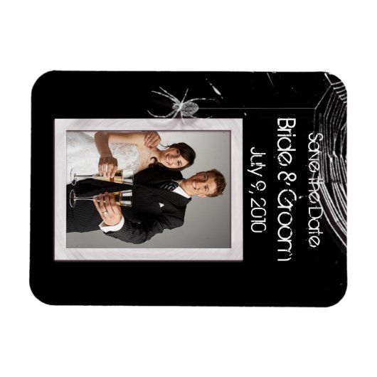 Cobwebs en witte spinnen sparen de Datum Magneet (Horizontaal)