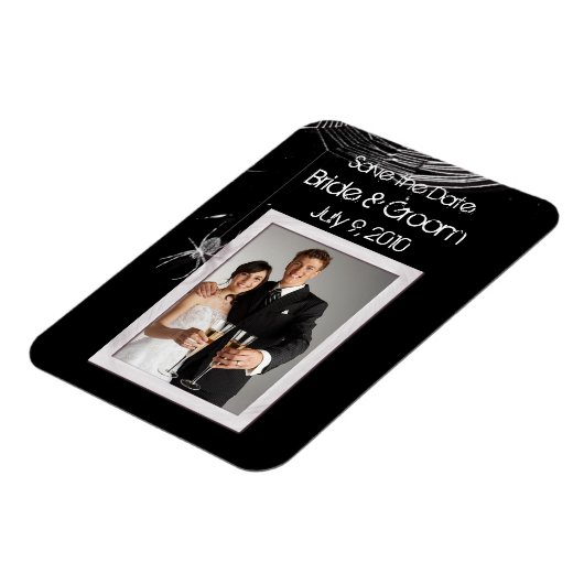 Cobwebs en witte spinnen sparen de Datum Magneet (Linkerzijde)