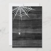 Cobwebs Gotische Halloween Bruiloft Kaart (Achterkant)