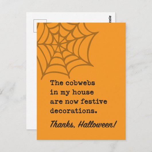 Cobwebs in House zijn Halloween Decoration Joke Briefkaart (Voorkant / Achterkant)