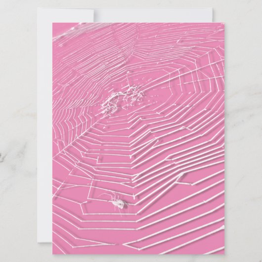 Cobwebs & White Spiders Virtual Wedding Kaart (Achterkant)