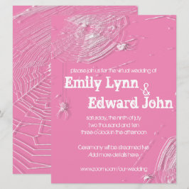 Cobwebs & White Spiders Virtual Wedding Kaart