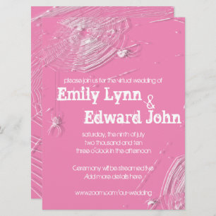 Cobwebs & White Spiders Virtual Wedding Kaart