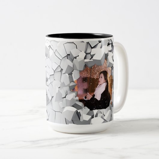 coc tweekleurige koffiemok (Voorkant rechts)