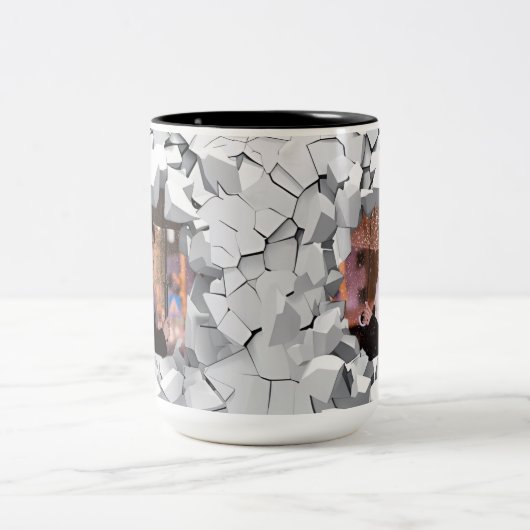 coc tweekleurige koffiemok (Center)