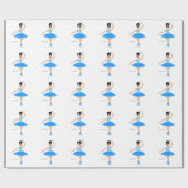 Coca Cuties Ballerina Blue Cadeaupapier (Vlak)