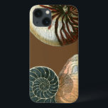 Coca Shell iPhone 13 Hoesje<br><div class="desc">Haal dit unieke,  met een mondspoeling gewassen rode en blauwe Conch seashell-afbeelding op je volgende product. Deze geweldige cacao achtergrond deze twee unieke seizoenshellen. Neem het strand mee waar je ook gaat.</div>