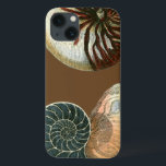 Coca Shell iPhone 13 Hoesje<br><div class="desc">Haal dit unieke, met een mondspoeling gewassen rode en blauwe Conch seashell-afbeelding op je volgende product. Deze geweldige cacao achtergrond deze twee unieke seizoenshellen. Neem het strand mee waar je ook gaat.</div>
