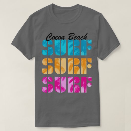Cocaca Beach Florida Surfing Surfer Surf stranden  T-shirt (Design voorkant)