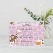 Cocalo Jacana Animals Baby Shower Invitations Kaart (Staand voorkant)