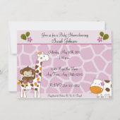 Cocalo Jacana Animals Baby Shower Invitations Kaart (Voorkant)