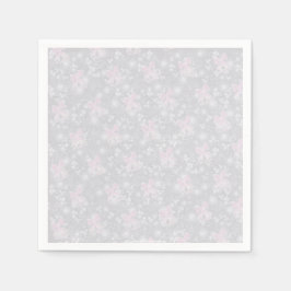 Cocette roze lint en rozentuin servet