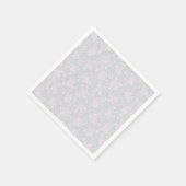 Cocette roze lint en rozentuin servet (Hoek)