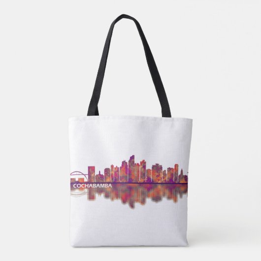 Cochabamba Bolivia Skyline Tote Bag (Achterkant)