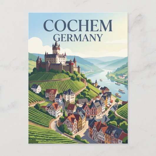 Cochem Duitsland Briefkaart (Voorkant)