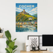 Cochem Duitsland Oude Reizen Poster (Thuiskantoor)