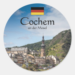 Cochem Duitsland Souvenir Ronde Sticker