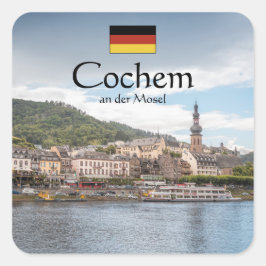 Cochem Duitsland Souvenir Vierkante Sticker