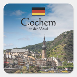 Cochem Duitsland Souvenir Vierkante Sticker