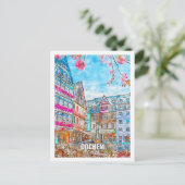 Cochem Duitsland Travel Place Waterverf Briefkaart (Staand voorkant)