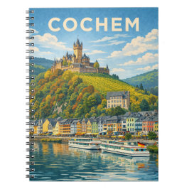 Cochem Germany Vintage Travel Art Notitieboek