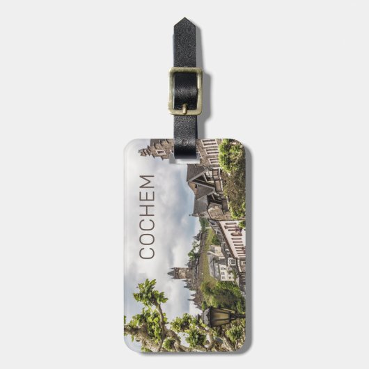 Cochem Moselle Panorama Germany Souvenir Bagagelabel (Voorkant verticaal)