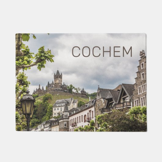 Cochem Moselle Panorama Germany Souvenir Deurmat (Voorkant)