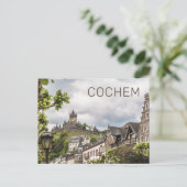 Cochem Moselle Panorama Germany Souvenir Feestdagenkaart (Staand voorkant)