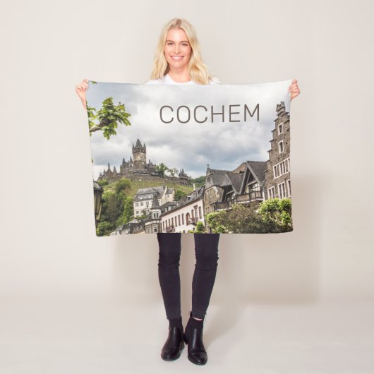 Cochem Moselle Panorama Germany Souvenir Fleece Deken (In situ)