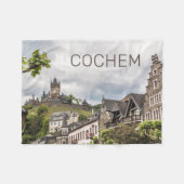 Cochem Moselle Panorama Germany Souvenir Fleece Deken (Voorkant (Horizontaal))
