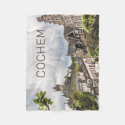 Cochem Moselle Panorama Germany Souvenir Fleece Deken (Voorkant)